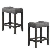 Load image into Gallery viewer, Transitional Style Counter Height Dining Stool With Footrest (Set of 2)
