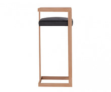 Load image into Gallery viewer, Velvet And Stainless Steel Low Back Bar Height Bar Chair - Black And Rose Gold