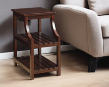 Load image into Gallery viewer, Wooden Usb Port Storage End Table - Espresso