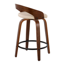 Load image into Gallery viewer, Grotto - Mid-Century Modern Fixed Height Counter Stool & Swivel With Round Footrest (Set of 2)