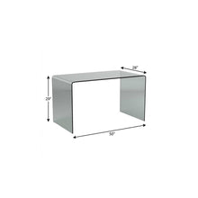 Load image into Gallery viewer, 50" Clear Glass Computer Desk