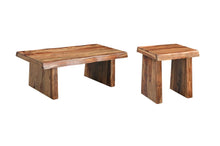 Load image into Gallery viewer, Set of Two Brown Solid Wood Sled Furniture Set