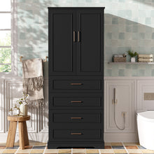 Load image into Gallery viewer, Freestanding Bathroom Cabinet With 3 Drawers, Adjustable Shelf, Soft Close Doors