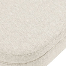 Load image into Gallery viewer, 44" Beige and Brown Linen Upholstered Storage Bench with Flip Top