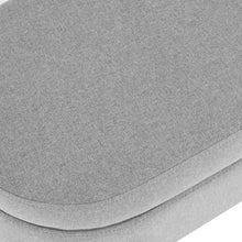 Load image into Gallery viewer, 44" Gray and Brown Linen Upholstered Storage Bench with Flip Top