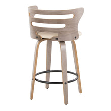Load image into Gallery viewer, Cosini - Mid Century Modern Fixed Height Barstool With Swivel And Round Footrest (Set of 2)