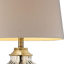 Load image into Gallery viewer, Metal Bedside Table Lamp With Tan Shade - Bronze