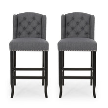 Load image into Gallery viewer, Vienna - Contemporary Fabric Tufted Wingback Counter Stools (Set of 2)