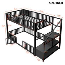 Load image into Gallery viewer, Bunk Bed With Storage Ladder, Compact Design