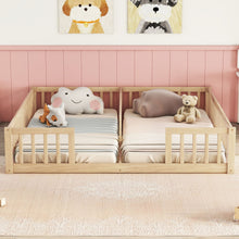 Load image into Gallery viewer, Double Floor Bed With Fence, Guardrails, Without Door