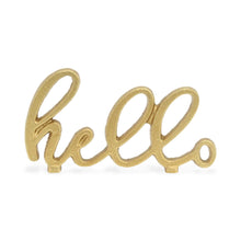 Load image into Gallery viewer, Hello Hand Painted Tabletop Sculpture - Gold