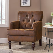 Load image into Gallery viewer, Vitality - Club Chair With Button Tufted Diamond Stitching And Turned Legs