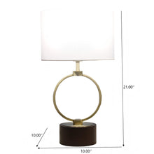 Load image into Gallery viewer, Bedroom Table Lamp With Circular Design - White