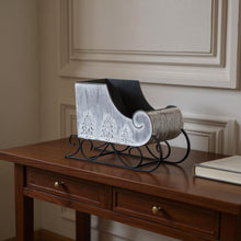 Load image into Gallery viewer, Galvanized Christmas Sleigh Tabletop Sculpture - Gray