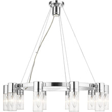 Load image into Gallery viewer, Ten Light Dimmable Chandelier With Shades - Silver