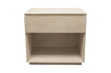Load image into Gallery viewer, 24" Contemporary Solid Wood Ribbed Texturere One Drawer Nightstand - Natural