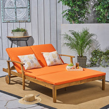 Load image into Gallery viewer, Etherealize - Outdoor Adjustable Double Chaise Lounge With Water Resistant Cushions