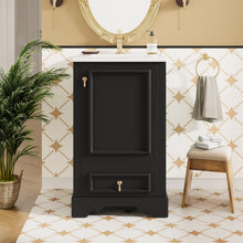 Load image into Gallery viewer, Bathroom Vanity With Sink, Soft Close Door, Adjustable U-Shaped Shelf