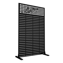 Load image into Gallery viewer, Outdoor / Indoor Divider With Freestanding Decorative Privacy Screen - Black