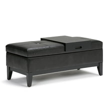 Load image into Gallery viewer, Oregon - Contemporary Storage Ottoman Bench With Tray