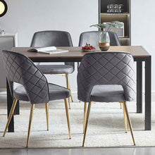 Load image into Gallery viewer, Dining Chairs With Metal Legs And Hollow Back Upholstered Dining Chairs