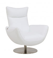 Load image into Gallery viewer, Contemporary Leather Lounge Chair - White