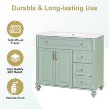 Load image into Gallery viewer, Modern Bathroom Vanity With Sink, 3 Drawers & 2 Doors