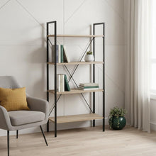 Load image into Gallery viewer, Four Tier Etagere Bookcase - Taupe