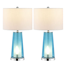 Load image into Gallery viewer, 26" Lighthouse Table Lamps With Drum Shades (Set of 2) - Silver / Clear