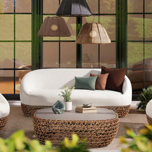 Load image into Gallery viewer, Willow - Oval Woven Patio Coffee Table, Wicker Frame
