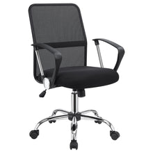 Load image into Gallery viewer, Swivel Office Chair With Base Adjustable Height - Black