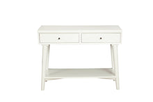 Load image into Gallery viewer, Solid Wood Console Table With Shelves And Drawers - White