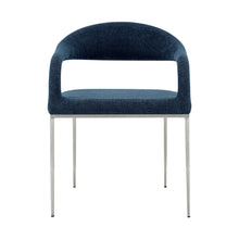 Load image into Gallery viewer, Upholstered Polyester Open Back Dining Arm Chairs (Set of 2) - Blue