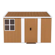 Load image into Gallery viewer, Heavy Duty Metal Storage Shed With Windows And Lockable Door, Weatherproof Outdoor Garden Shed
