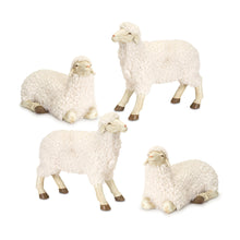 Load image into Gallery viewer, Poly Sheep Tabletop Sculptures (Set of 4) - White