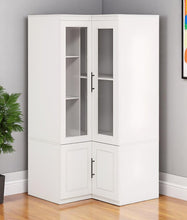 Load image into Gallery viewer, 71" Wood Four Door Corner Combo Dresser - White