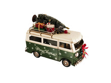 Load image into Gallery viewer, c1960s Volkswagen Christmas Bus Sculpture - Green / White