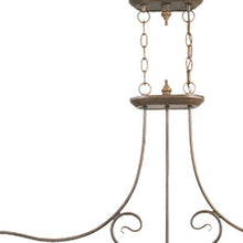 Load image into Gallery viewer, 27" Three Light Metal Dimmable Chandelier With Shades - Bronze / Cream