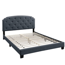 Load image into Gallery viewer, Button Tufted Bed With Nailhead Trim