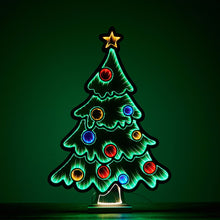 Load image into Gallery viewer, Trees Christmas Christmas Tree Tabletop Sculpture With LED - Green / Red / Yellow