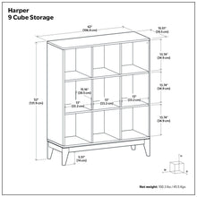 Load image into Gallery viewer, Harper - 9 Cube Storage - Walnut Brown