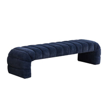 Load image into Gallery viewer, Modern Upholstered Armless Bed Bench With Channel Tufted Design