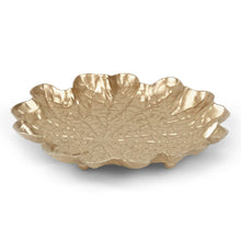 Load image into Gallery viewer, 6" Metal Handmade Leaf Trinket Tray - Gold