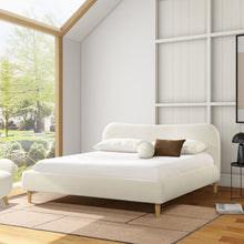 Load image into Gallery viewer, Roman - Curved Headboard Upholstered Platform Bed