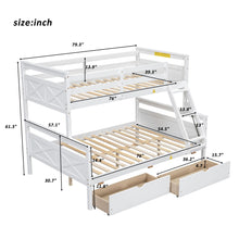 Load image into Gallery viewer, Bunk Bed With Ladder And Safety Guardrail