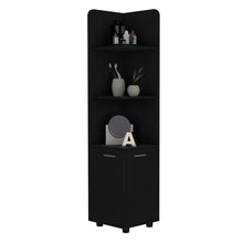 Load image into Gallery viewer, 15" Black Wood Freestanding Bathroom Vanity