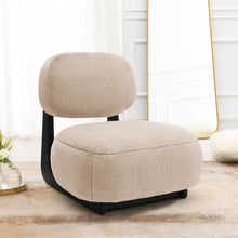 Load image into Gallery viewer, Phia - Upholstered Armless Chair With Oval Back - Camel