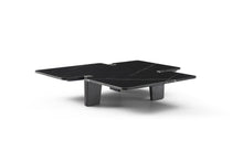Load image into Gallery viewer, Genuine Marble Solid Wood Free Form Coffee Table - Black