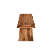 Load image into Gallery viewer, 68" Brown Solid Wood Live Edge Dining Bench