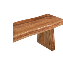 Load image into Gallery viewer, 68" Brown Solid Wood Live Edge Dining Bench